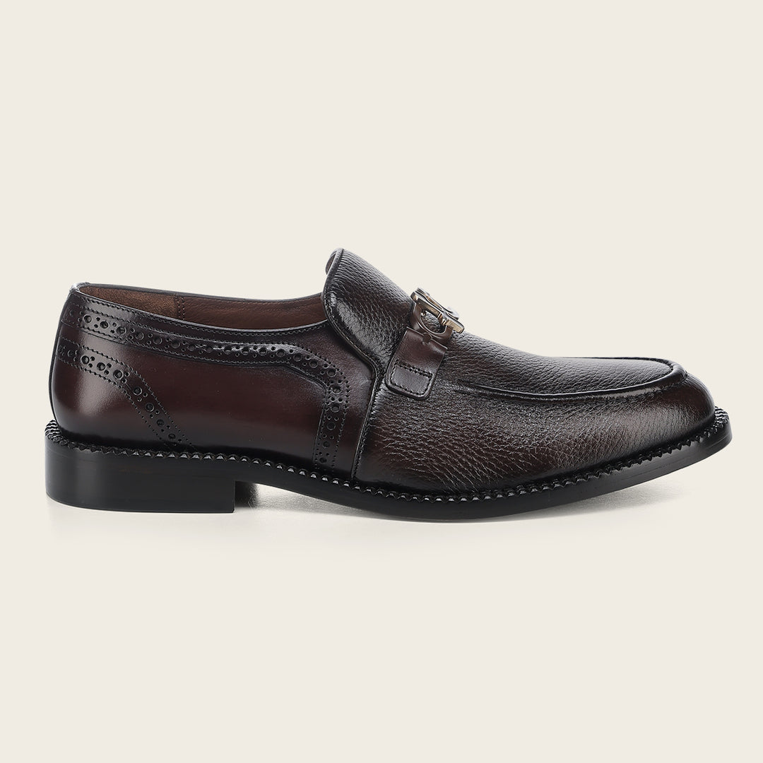 Zapato loafer en piel genuina de venado para caballero