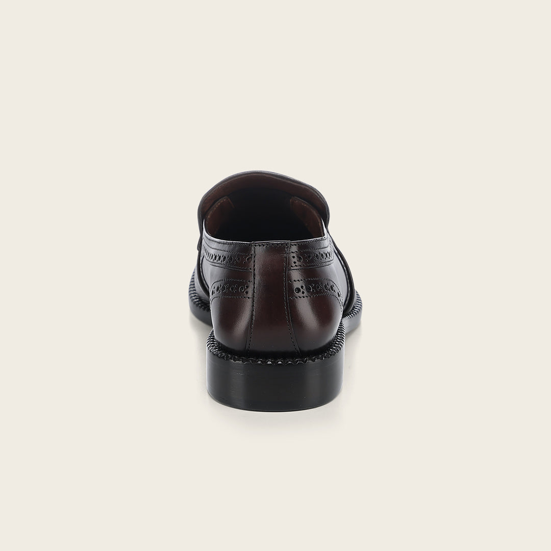 Zapato loafer en piel genuina de venado para caballero