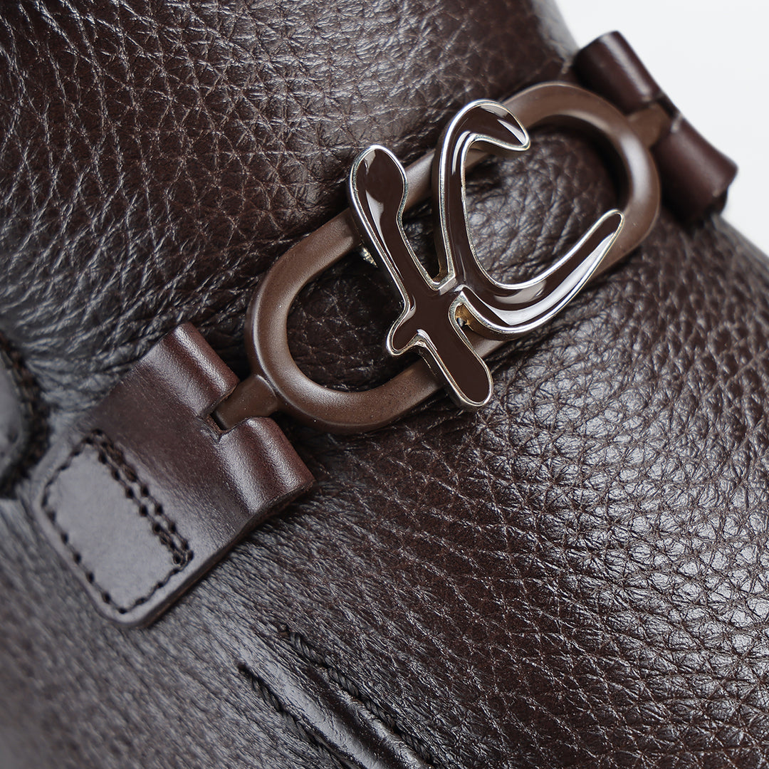Zapato loafer en piel genuina de venado para caballero