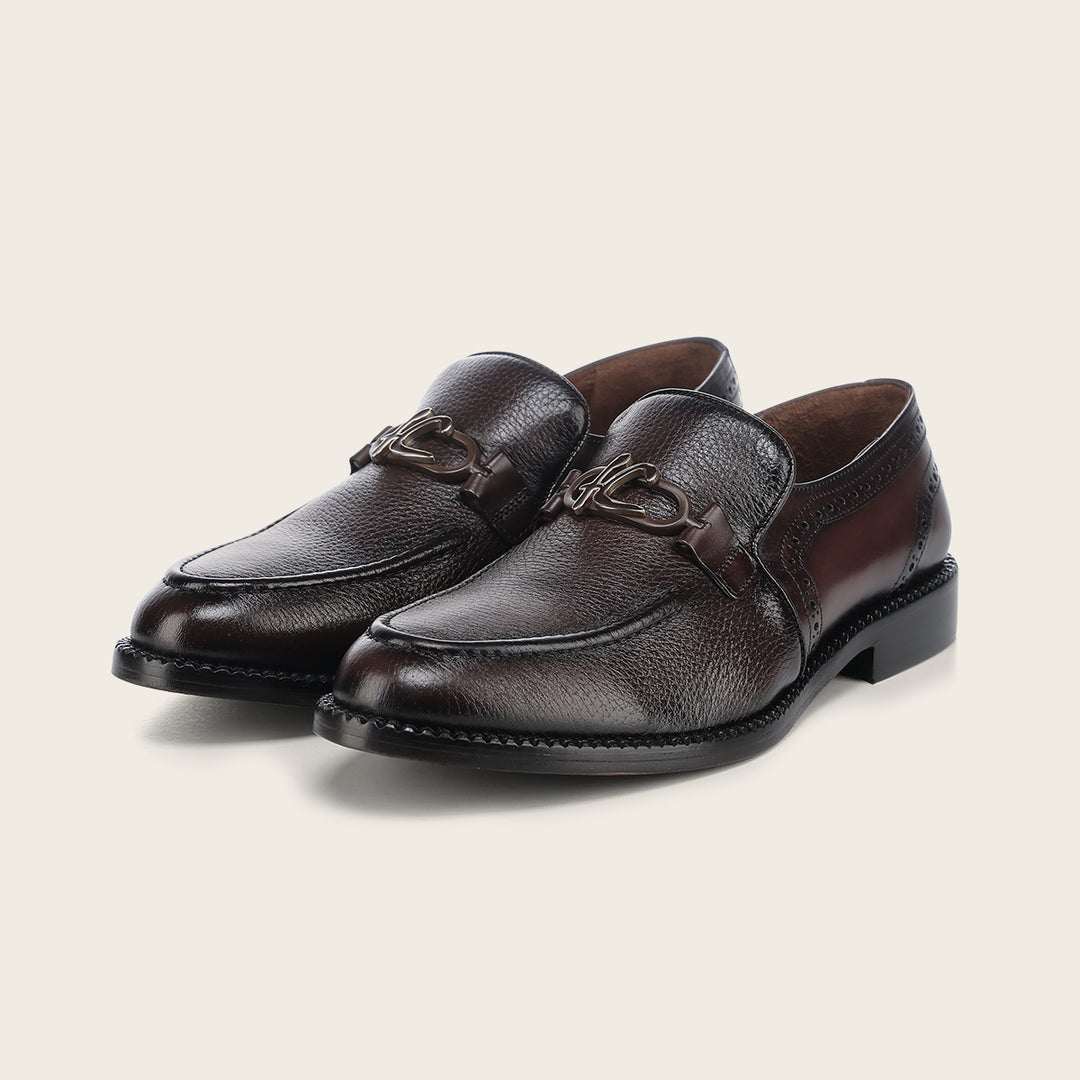 Zapato loafer en piel genuina de venado para caballero
