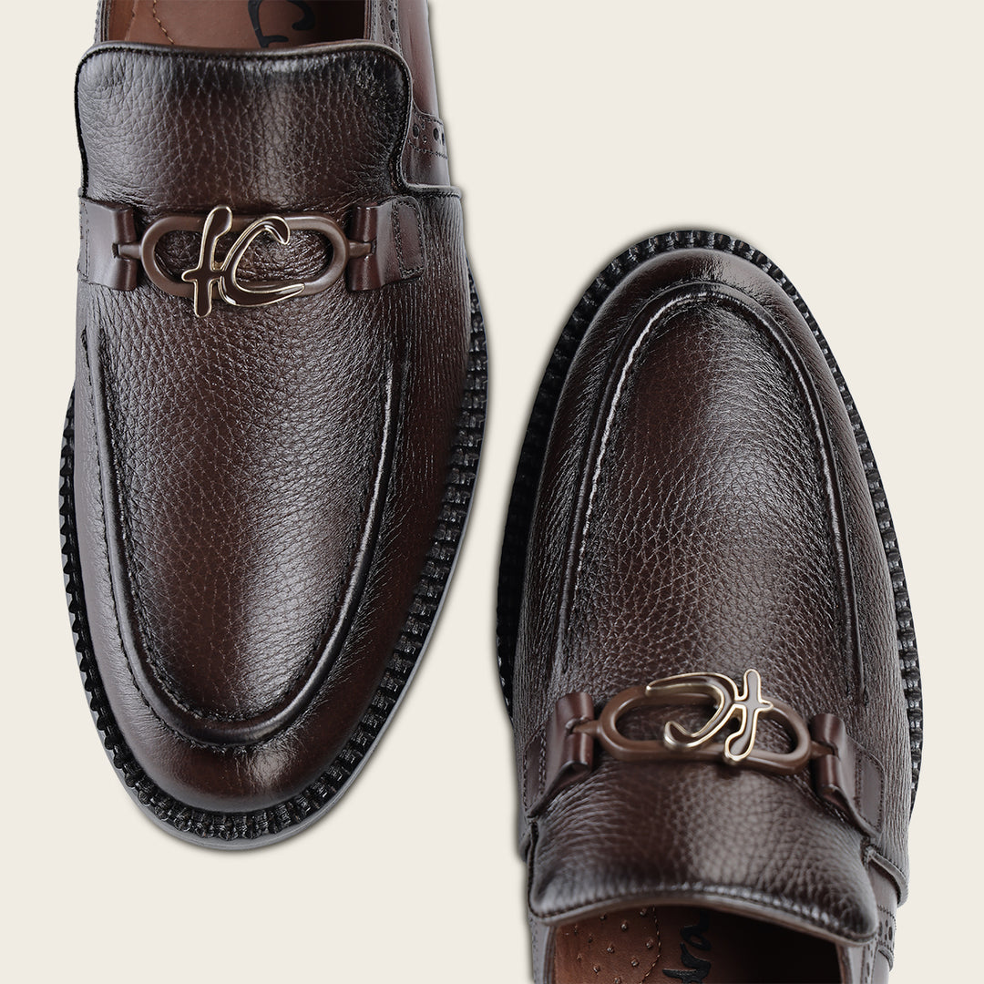 Zapato loafer en piel genuina de venado para caballero
