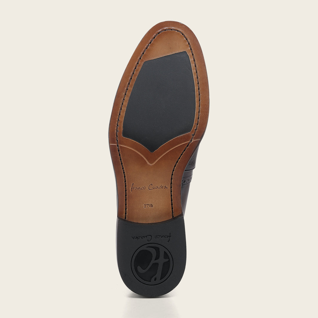 Zapato loafer en piel genuina de venado para caballero