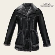 Chamarra en piel genuina de ovino para dama Chamarras 