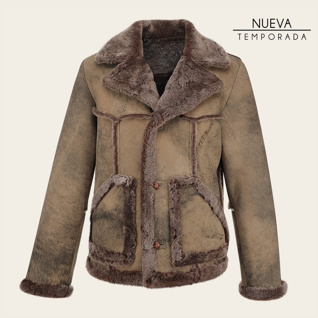 Chamarra en piel genuina de ovino para caballero Chamarras 