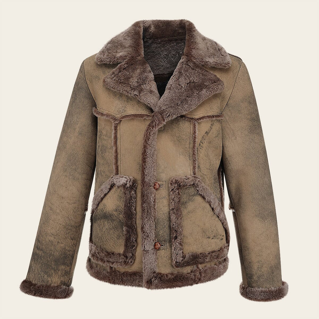 Chamarra en piel genuina de ovino para caballero Chamarras 