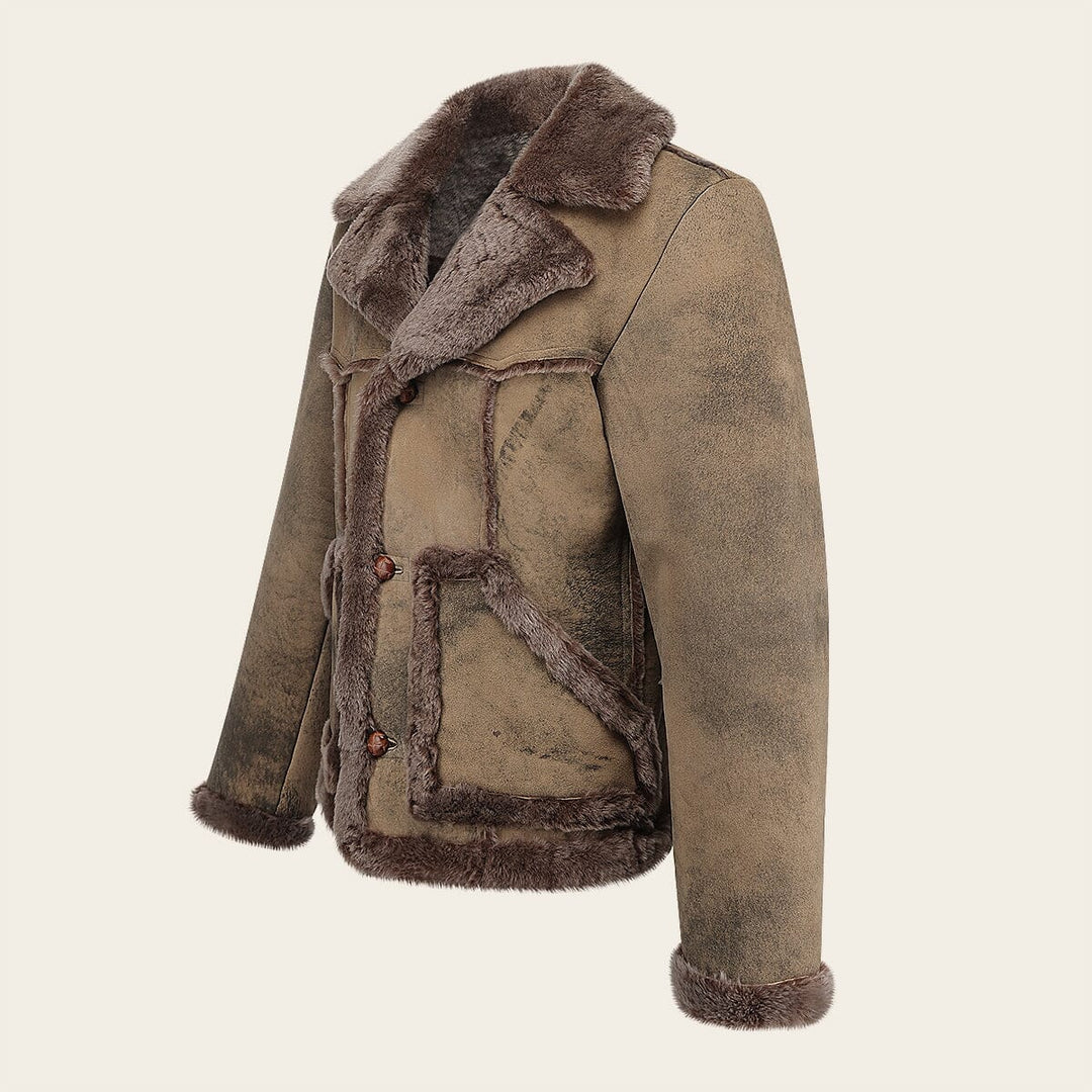 Chamarra en piel genuina de ovino para caballero Chamarras 