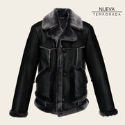 Chamarra en piel genuina de ovino para caballero Chamarras 