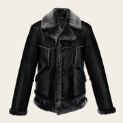 Chamarra en piel genuina de ovino para caballero Chamarras 