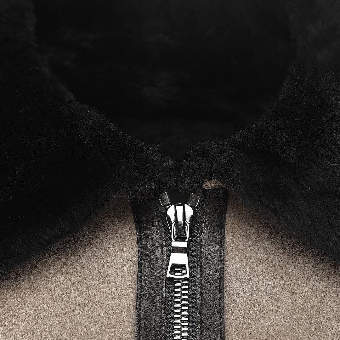 Chamarra en piel genuina de ovino para dama Chamarras 