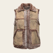 Chaleco en piel genuina de ovino para caballero Chalecos 