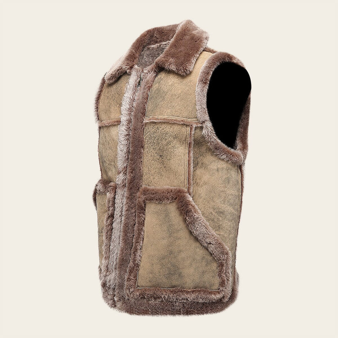 Chaleco en piel genuina de ovino para caballero Chalecos 