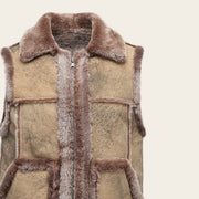 Chaleco en piel genuina de ovino para caballero Chalecos 