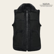 Chaleco en piel genuina de ovino para caballero Chalecos 