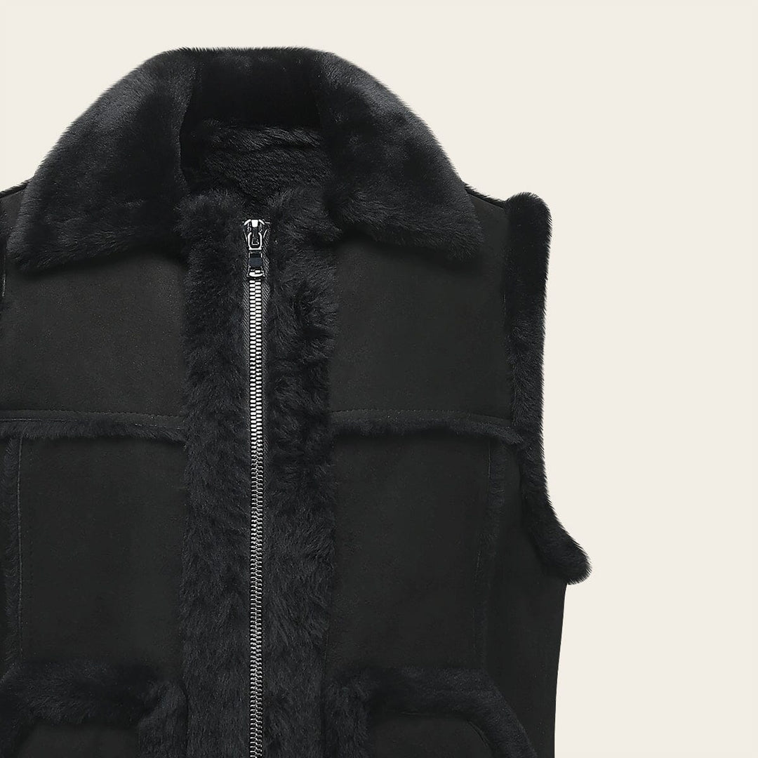 Chaleco en piel genuina de ovino para caballero Chalecos 