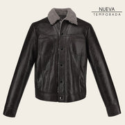 Chamarra en piel genuina ovino para caballero Chamarras 