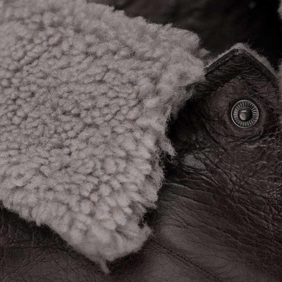 Chamarra en piel genuina ovino para caballero Chamarras 