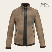 Chamarra en piel genuina de ovino para caballero Chamarras 