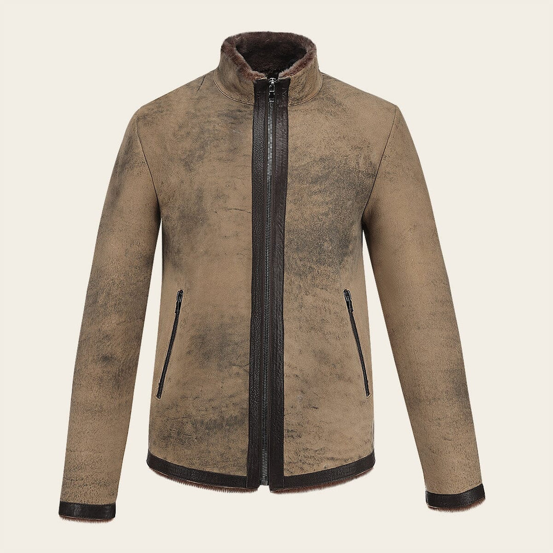 Chamarra en piel genuina de ovino para caballero Chamarras 