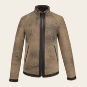 Chamarra en piel genuina de ovino para caballero Chamarras 