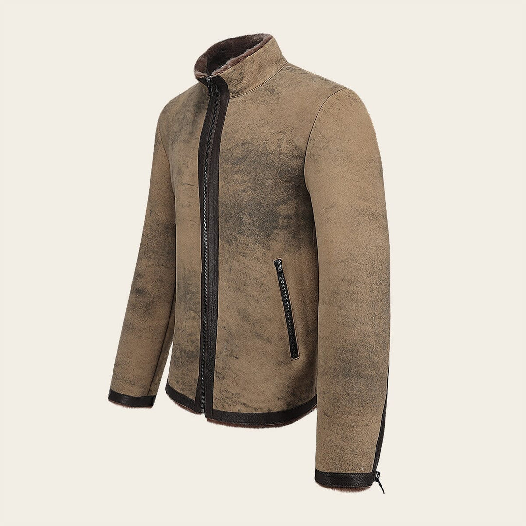 Chamarra en piel genuina de ovino para caballero Chamarras 