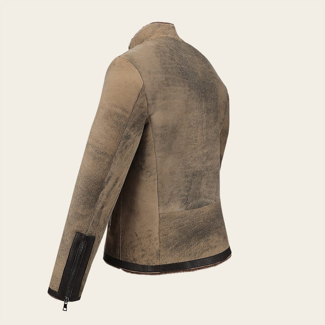 Chamarra en piel genuina de ovino para caballero Chamarras 