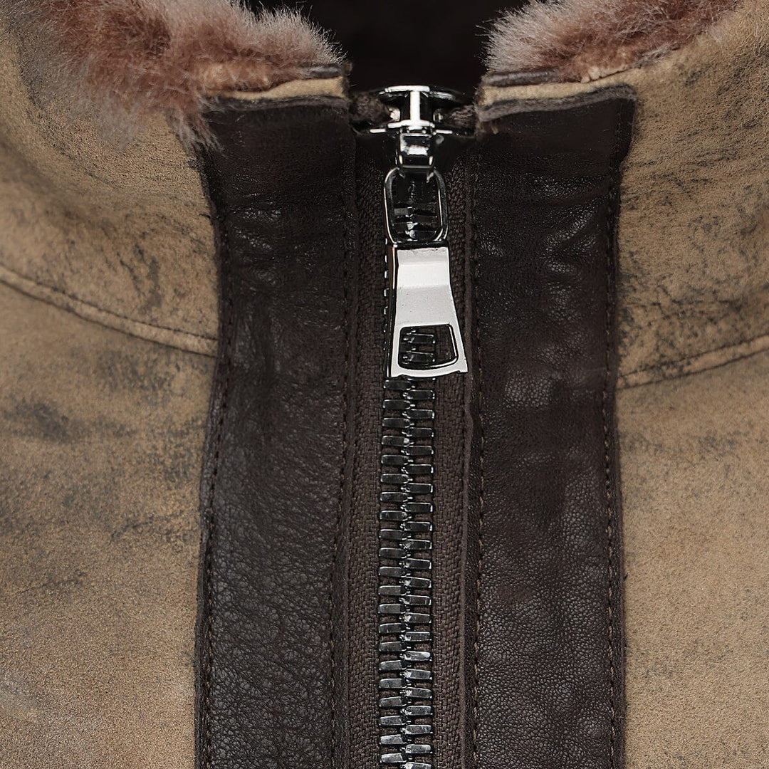 Chamarra en piel genuina de ovino para caballero Chamarras 