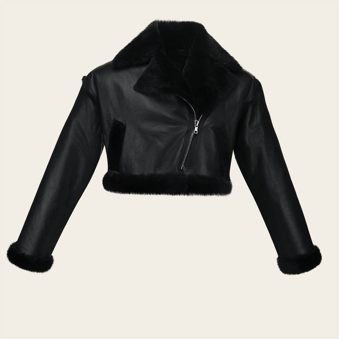 Chamarra en piel genuina de ovino para dama (Copy) Chamarras 