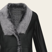 Chamarra en piel genuina de ovino para dama Chamarras 