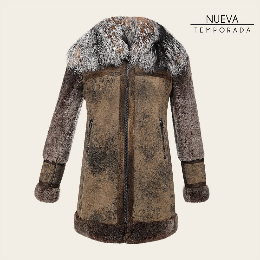 Chamarra en piel genuina de ovino para dama Chamarras 