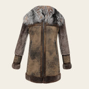 Chamarra en piel genuina de ovino para dama Chamarras 