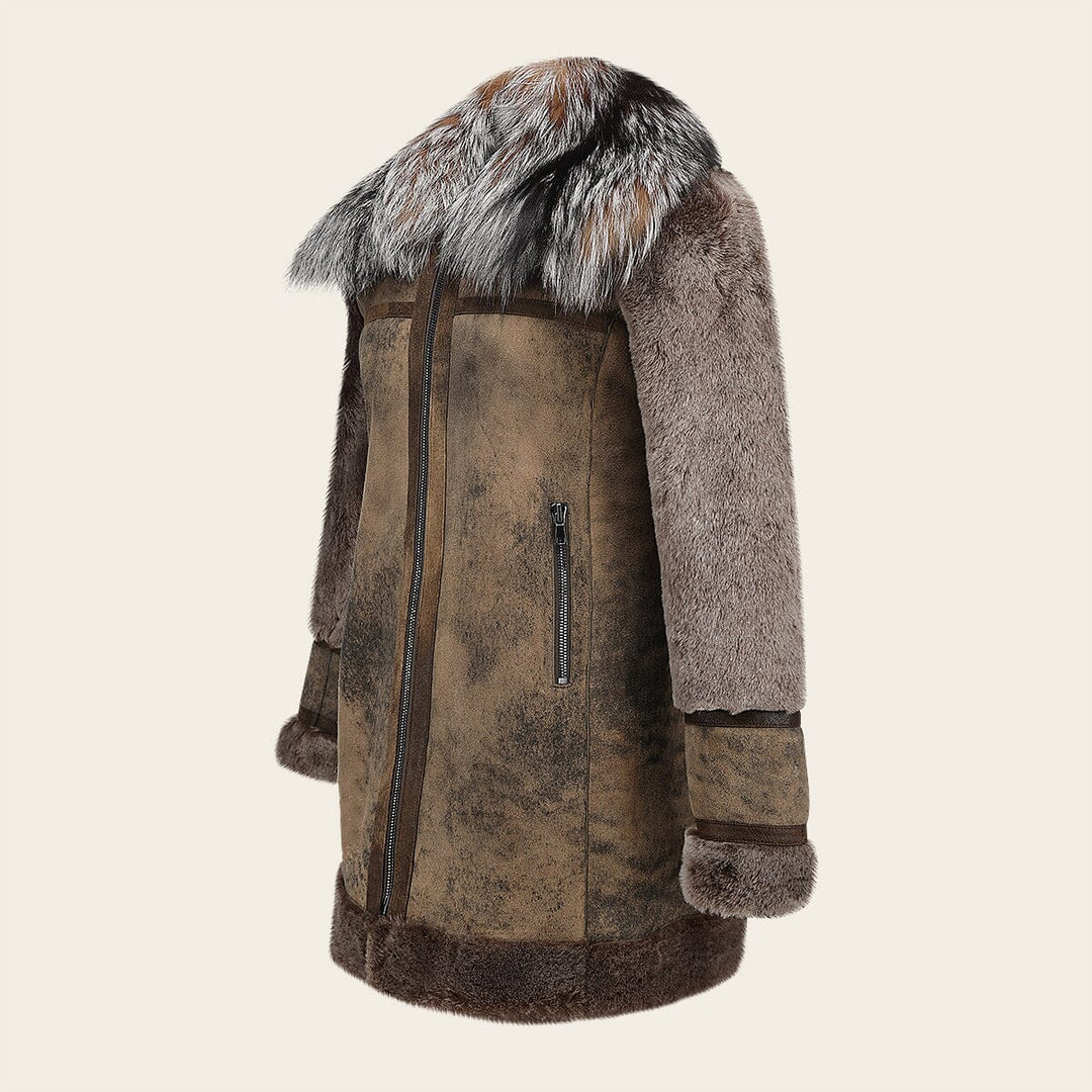 Chamarra en piel genuina de ovino para dama Chamarras 