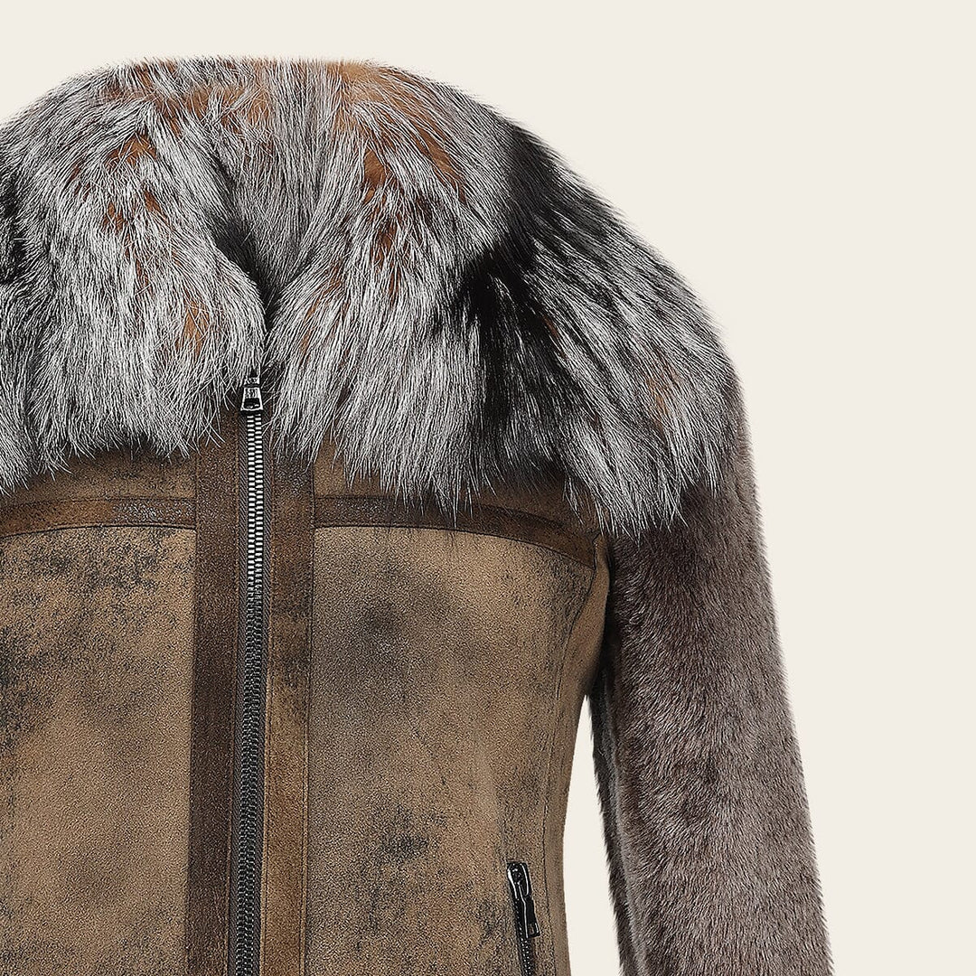 Chamarra en piel genuina de ovino para dama Chamarras 