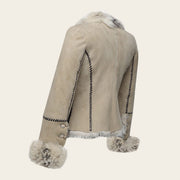 Chamarra en piel de ovino con pelo para dama Chamarras 