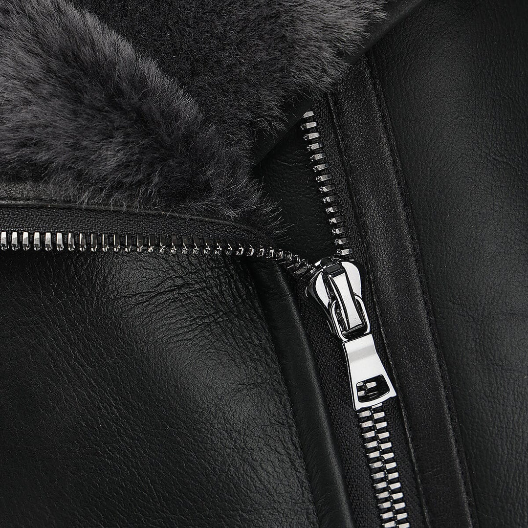 Chaleco en piel genuina de ovino para dama Chalecos 