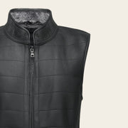 Chaleco en piel genuina de ovino para caballero Chalecos 