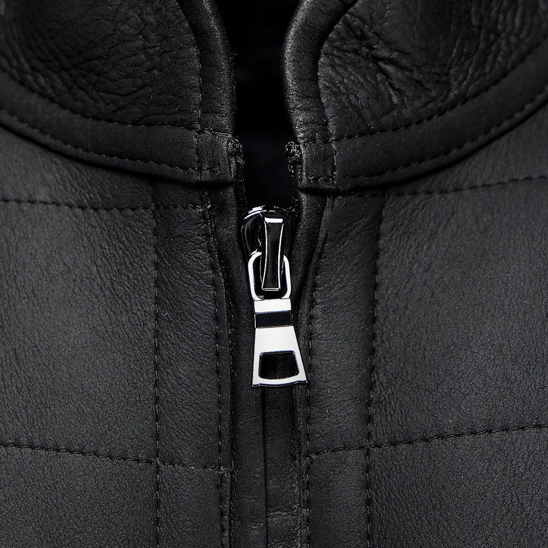 Chaleco en piel genuina de ovino para caballero Chalecos 