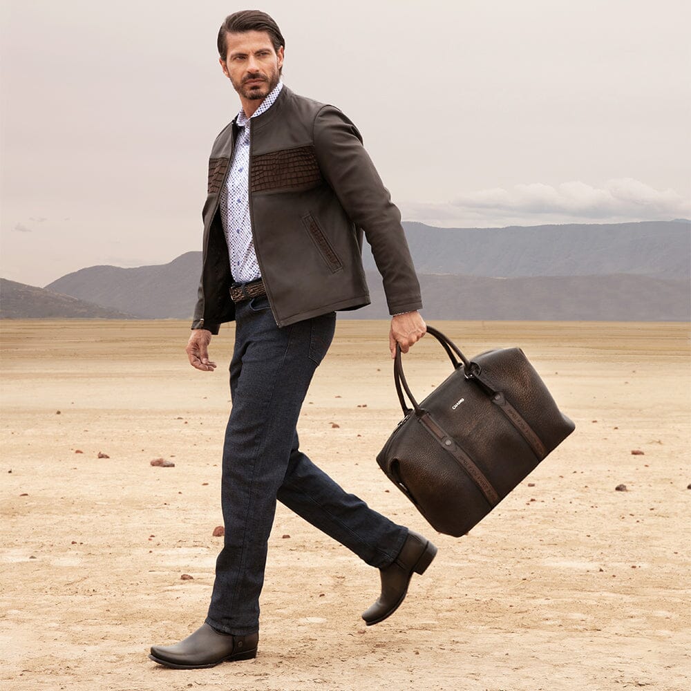 Chamarra en piel genuina de cocodrilo para caballero Chamarras 