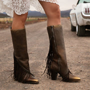 Bota casual en piel genuina para dama Botas y Botines 