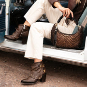 Botín casual en piel genuina de cordero para dama Botas y Botines 