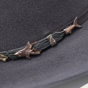 Sombrero Cuadra en pelo genuino de castor con rubí auténtico Sombreros 