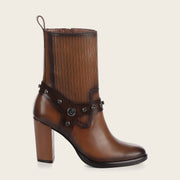 Botín de vestir en piel genuina para dama Botas y Botines 