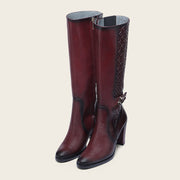 Bota de vestir en piel genuina de venado para dama Botas y Botines 