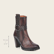 Botín de vestir en piel genuina de pitón para dama Botas y Botines 