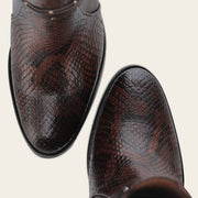 Botín de vestir en piel genuina de pitón para dama Botas y Botines 