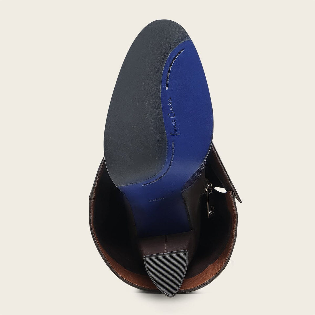 Bota plegable de vestir en piel genuina de pitón para dama Botas y Botines 