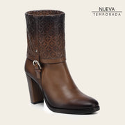 Botín de vestir en piel genuina para dama Botas y Botines 