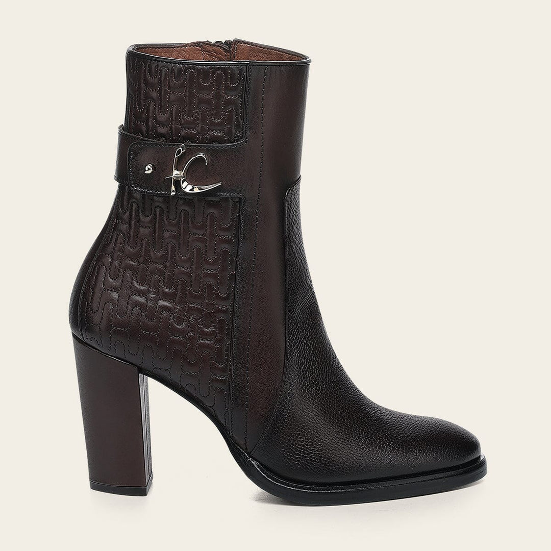 Botín de vestir en piel genuina de ternera para dama Botas y Botines 