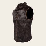 Chaleco reversible en piel genuina de ovino con pelo para caballero Chalecos 