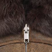 Chaleco reversible en piel genuina de ovino con pelo para caballero Chalecos 