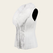 Chaleco de piel con cuello en piel genuino de zorro (Copy) Chalecos 
